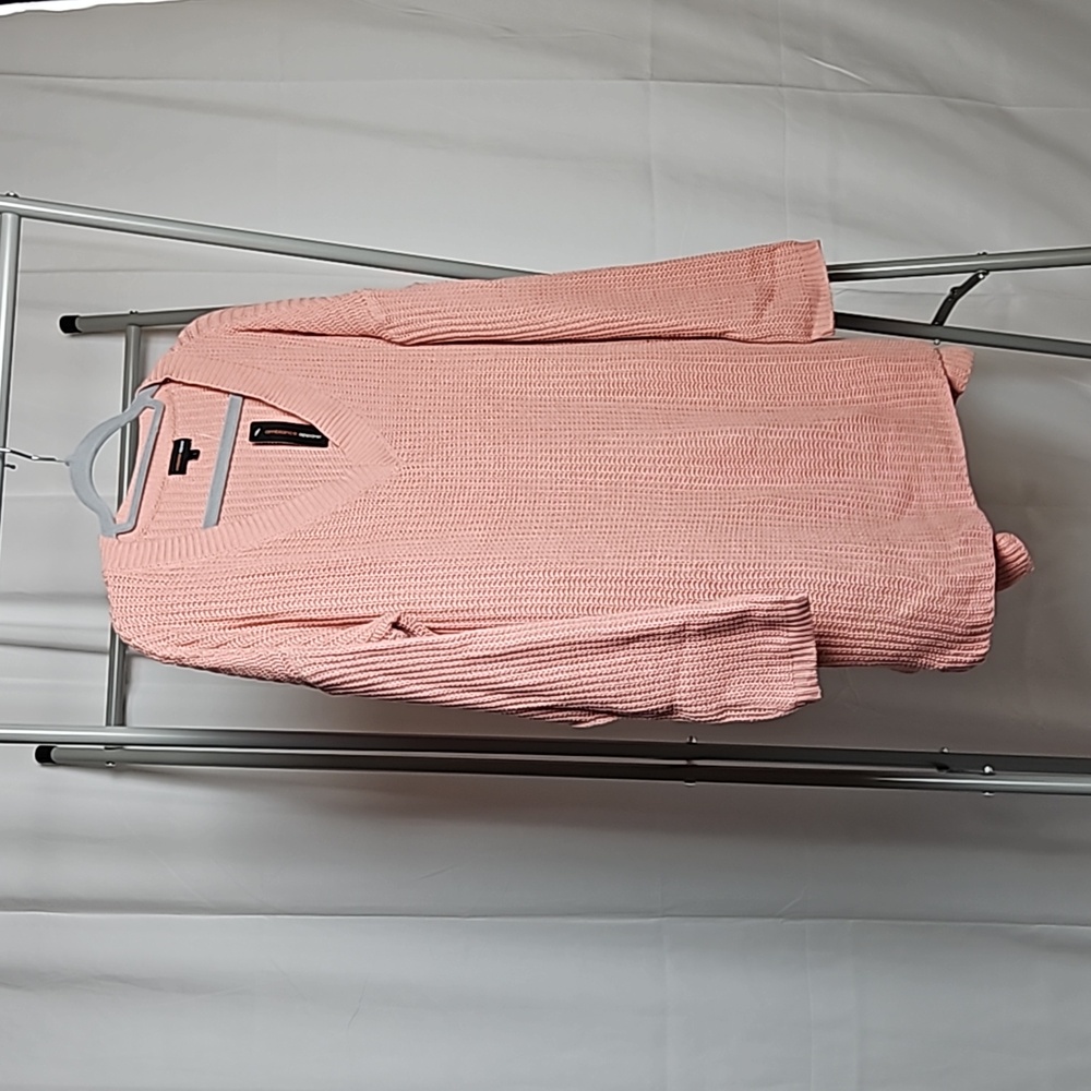 Ambiance Apparel Mauve Ribbed Sweater Size L